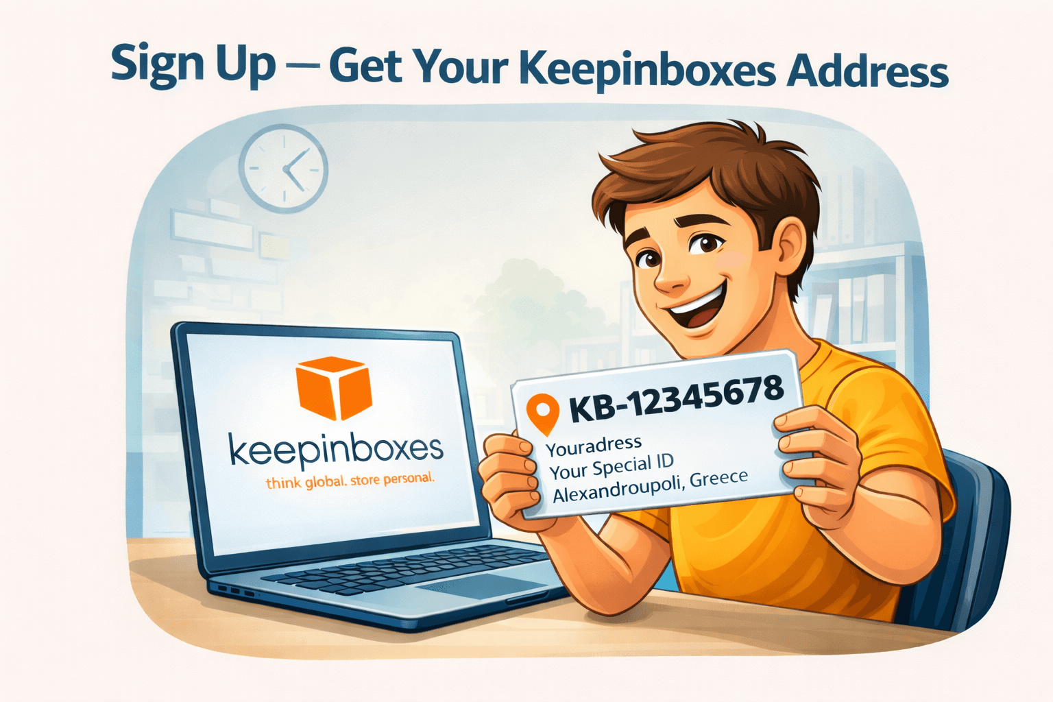 Sign up — Get your address